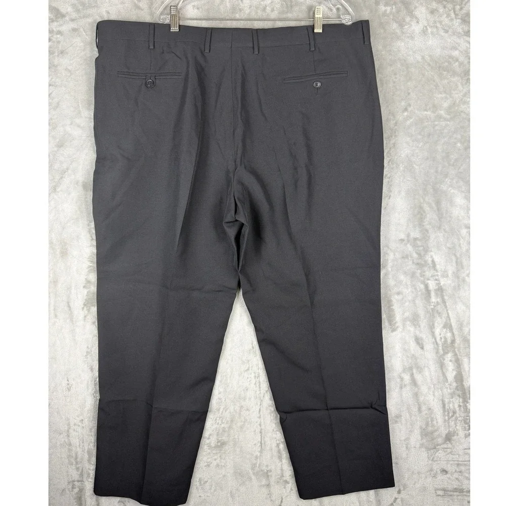 NWT‎ Mecca Gold Men's Black Polyester Classic Fit Dress Pants Size 46W 30L